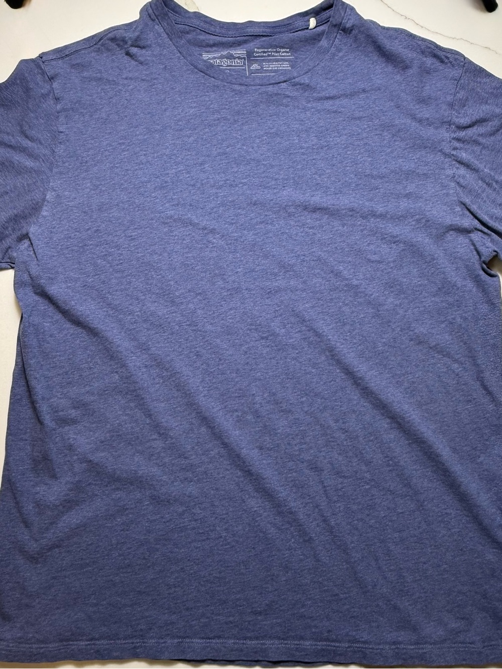 Patagonia Men's Heather Indigo Short Sleeve Crew Tee